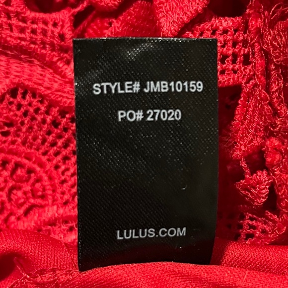 Lulus Dream Red Lace Pencil Skirt; New with Tags; Large - Picture 9 of 16